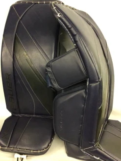 Used Bauer X5 PRO Goalie Leg Pads Inter Navy Blue 31"