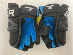 Used Bauer X Youth Gloves Black And Royal Blue 8"