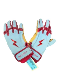 Used BB/SB Batting Gloves Carolina Blue Junior