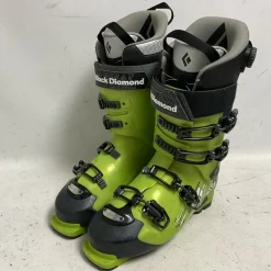 Used Black Diamond FACTOR 110 Mens DH Ski Boot Black And Neon Green 290 MP - M11 - W12