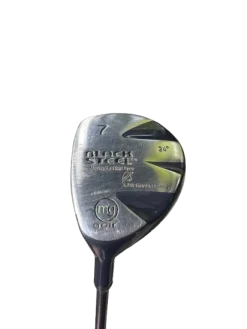 Used BLACK STEEL 7 WOOD 24 DGR LH Mens Fairway Wood LH 7 Wood