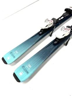 Used Blizzard SHEEVA Girls DH Ski/Binding Navy Blue 130 cm