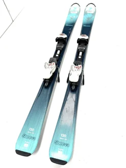 Used Blizzard SHEEVA Girls DH Ski/Binding Navy Blue 130 cm