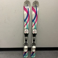 Used Blizzard VIVA JUNIOR Girls DH Ski/Binding Carolina Blue And White 110 cm