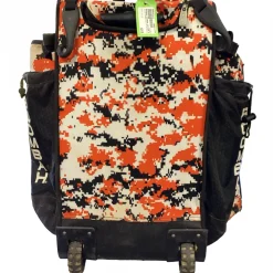 Used BoomBah BOOMBAH CATCHERS ROLLING BAG BB/SB Player Wheeled Bag Orange