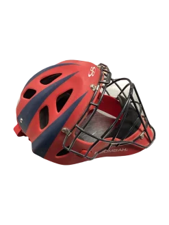 Used BoomBah BOOMBAH Catchers Helmet w/Mask Red One Size