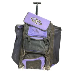 Used BoomBah PURPLE WHEELED BAG BB/SB Player Wheeled Bag Purple