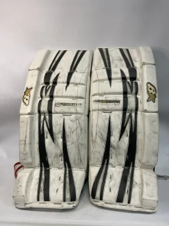 Used Brians G-NETIK 8 Goalie Leg Pads Junior White 27