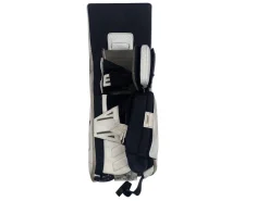 Used Brians G-NETIK X5 Goalie Leg Pads Junior White 28+1”