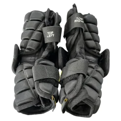 Used Brine CLUTCH Lacrosse Arm Pads/Guards Black LG