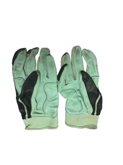 Used BRUCE BOLT SHORT CUFF YOUTH BB/SB Batting Gloves Black XL