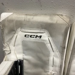 Used CCM AXIS F9 Goalie Leg Pads Senior White 32