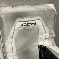 Used CCM AXIS F9 Goalie Leg Pads Senior White 32
