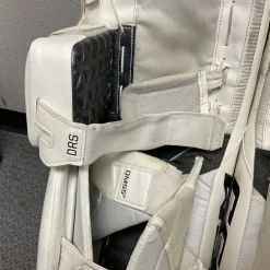 Used CCM AXIS F9 Goalie Leg Pads Senior White 32