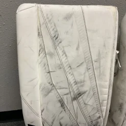 Used CCM AXIS F9 Goalie Leg Pads Senior White 32