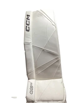 Used CCM AXIS 2.5 30+1 Goalie Leg Pads Junior White 30"