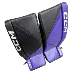 Used CCM AXIS 2 Goalie Leg Pads Senior Purple 35"