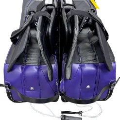 Used CCM AXIS 2 Goalie Leg Pads Senior Purple 35