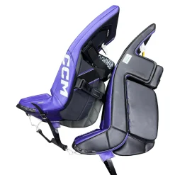 Used CCM AXIS 2 Goalie Leg Pads Senior Purple 35