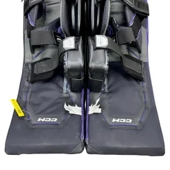Used CCM AXIS 2 Goalie Leg Pads Senior Purple 35