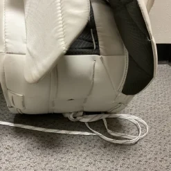 Used CCM AXIS XF PRO Goalie Leg Pads Senior White And Black 34