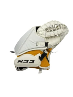 Used CCM CCM EFLEX 5.9 SR GOALIE CATCHER Senior Goalie Catcher Orange And White