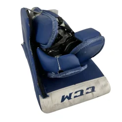 Used CCM EFLEX 5.5 Goalie Blocker Royal Blue Junior Regular