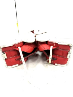 Used CCM EFLEX 4.5 Goalie Leg Pads Junior White 28"
