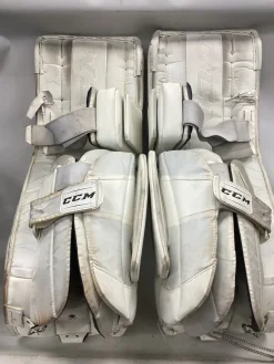 Used CCM EFLEX 5.9 Goalie Leg Pads Inter White 31"