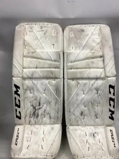 Used CCM EFLEX 5.9 Goalie Leg Pads Inter White 31