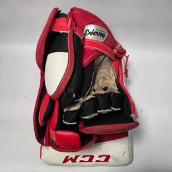 Used CCM EFLEX II PRO BLOCKER Senior Goalie Blocker Red And White