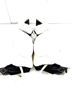 Used CCM E3.5 Goalie Leg Pads Junior White 30"