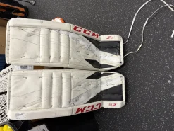 Used CCM E3.5 Goalie Leg Pads Senior White 33