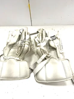 Used CCM EXTREME FLEX Goalie Leg Pads Youth White 20"