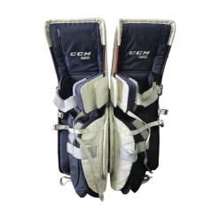 Used CCM EXTREME FLEX 3 GOALIE LEG PADS 36+2 Goalie Leg Pads Senior Navy Blue 36