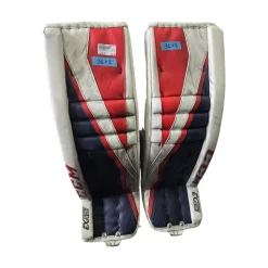 Used CCM EXTREME FLEX 3 GOALIE LEG PADS 36+2 Goalie Leg Pads Senior Navy Blue 36