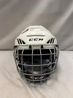 Used CCM FL40 XS Helmet Cage Combo White SM