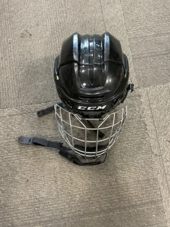 Used CCM FM YOUTH Helmet Cage Combo Black SM