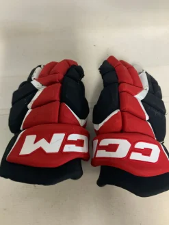 Used CCM FT680 Intermediate Gloves White/Black/Red 13