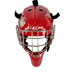 Used CCM GFL 1.9 Hockey Goalie Helmet/Mask Red SM