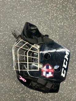 Used CCM GFL1.5 JR Junior Goalie Helmet/Mask Black One Size