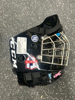 Used CCM GFL1.5 JR Junior Goalie Helmet/Mask Black One Size