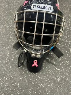 Used CCM GFL1.5 JR Junior Goalie Helmet/Mask Black One Size