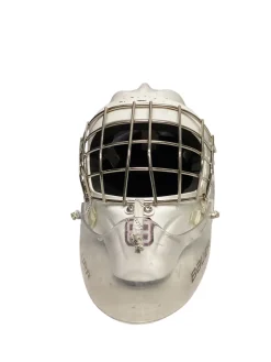 Used CCM GFL 1.5 Junior Goalie Helmet/Mask White One Size