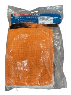 Used CCM Hockey Sock Black/Orange/White Adult