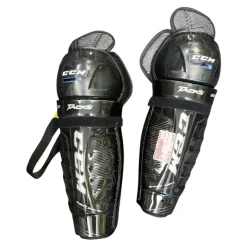 Used CCM 9550 Junior Shin Guards Black 12"