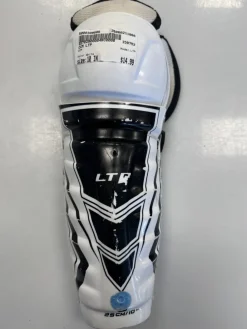 Used CCM LTP Junior Shin Guards White 10"
