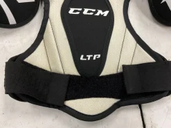 Used CCM LTP Junior Shoulder Pads White And Black SM