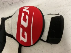Used CCM LTP LITTLE BLACKHAWKS Junior Shoulder Pads White/Black/Red MD