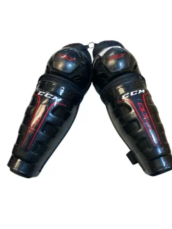 Used CCM QLT EDGE Intermediate Shin Guards Black 14"